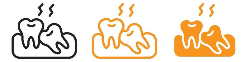 Crooked Teeth Icon Set Dental Condition Illustrations for Orthodontic and Health Projects vector