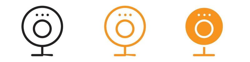 Digital Webcam Icon Set Online Communication Illustrations for Technology and Remote Work vector