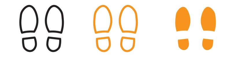 Footprints Icon Set Trail and Path Illustrations for Navigation and Nature Projects vector