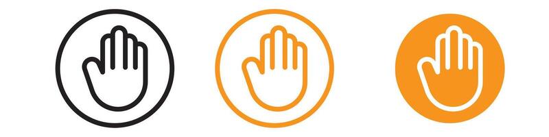 Hand Icon Set Gesture and Communication Illustrations for Various Projects vector