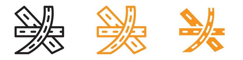 Multi-Level Junction Icon Set Traffic and Roadway Illustrations for Transportation Projects vector