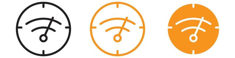 Network Speed Test Icon Set Internet Performance Illustrations for Technology Projects vector