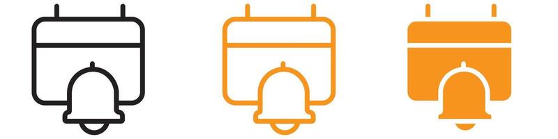 Notification Reminder Icon Set Alert Illustrations for Apps and Communication vector