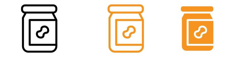 Peanut Butter Icon Set Spread Illustrations for Food and Culinary Projects vector