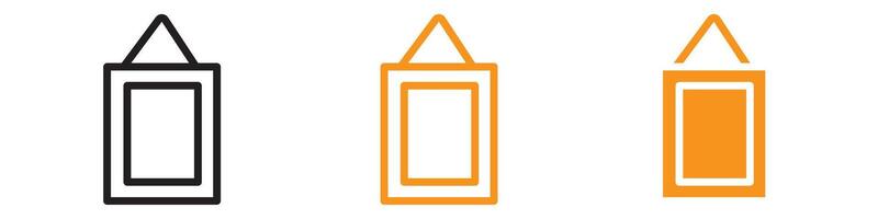 Photo Frame Icon Set Picture Display Illustrations for Home and Photography vector