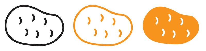 Potato Icon Set Vegetable Illustrations for Food and Culinary Projects vector