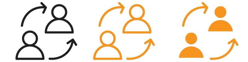 Referrals Icon Set Recommendation Illustrations for Business and Networking vector