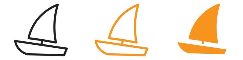 Sailboat Icon Set Nautical Illustrations for Marine and Sailing Projects vector