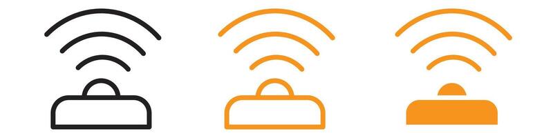 Sensor Icon Set Detection Device Illustrations for Technology and Automation vector