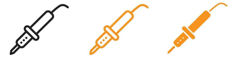 Soldering Iron Icon Set Electronics Tool Illustrations for DIY and Engineering Projects vector