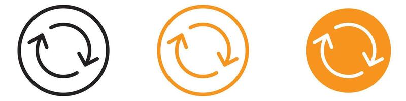 Synchronization Icon Set Data Sync Illustrations for Technology and Computing vector