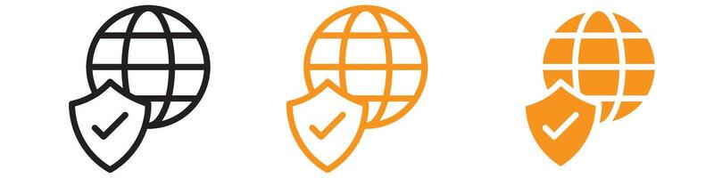 Web Security Icon Set Online Protection Illustrations for Cybersecurity and Technology vector