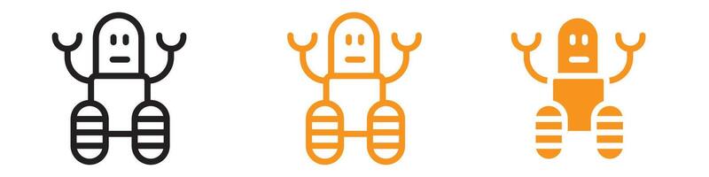 Wheels Robot Icon Set Automated Mobility Illustrations for Robotics and Technology vector