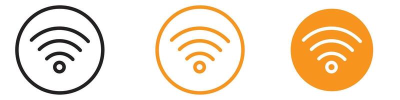 Wifi Icon Set Network Connectivity Illustrations for Digital and Technology Projects vector