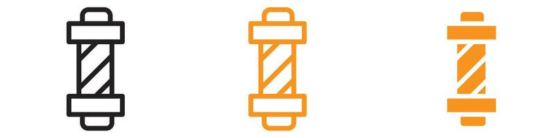 Barber Pole Icon Set Classic Barber Shop Symbols for Grooming and Styling Projects vector
