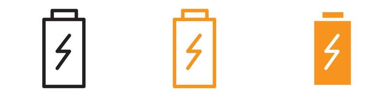 Battery Icon Set Power and Energy Symbols for Electronics and Technology Projects vector