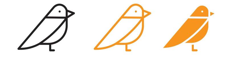 Bird Icon Set Various Bird Species Illustrations for Ornithology and Wildlife Projects vector