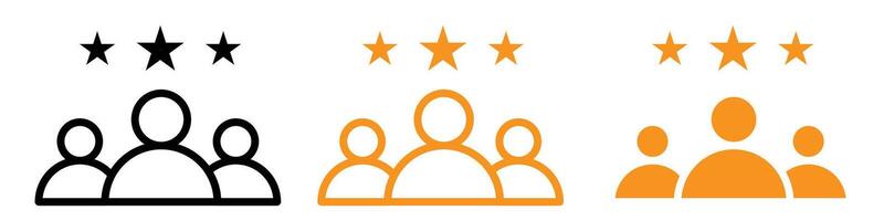 Customer Product Rating Icon Set Review and Feedback Symbols for E-commerce and Retail vector