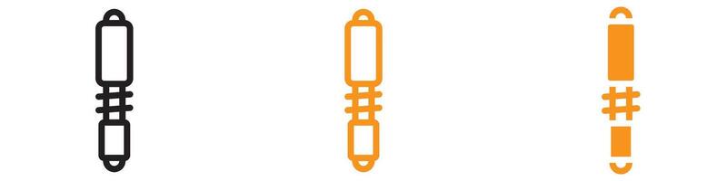 Damper Icon Set Vibration Control Illustrations for Engineering and Machinery vector