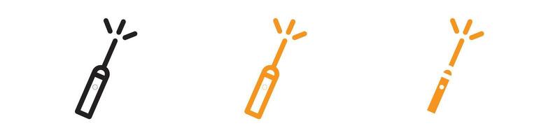 Laser Icon Set Precision Technology Illustrations for Science and Industry vector