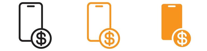 Mobile Payment Icon Set Digital Transaction Illustrations for Finance and E-commerce vector