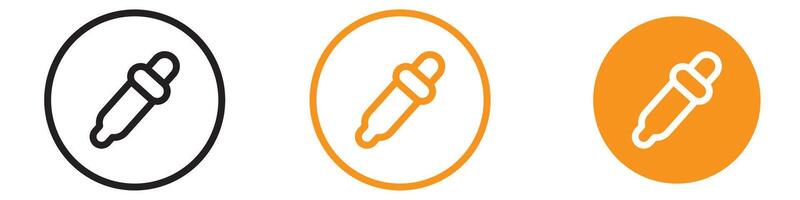 Pipette Icon Set Laboratory Tool Illustrations for Science and Research vector