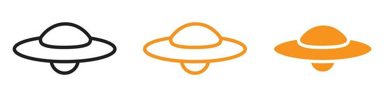 UFO Flying Icon Set Alien Spacecraft Illustrations for Sci-Fi and Fantasy Projects vector