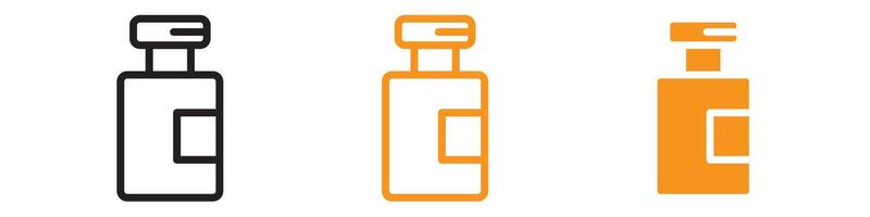 Vial Medical Icon Set Laboratory Illustrations for Science and Healthcare vector