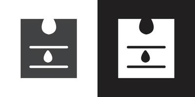 Breathable sweat absorption icon Flat set in black and white color outline vector