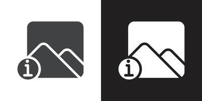Image Error icon Flat set in black and white color outline vector