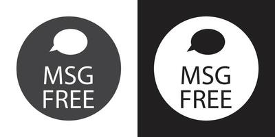 Msg free icon Flat set in black and white color outline vector