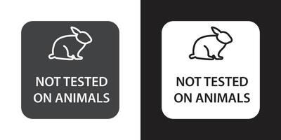 Not tested on animals icon vector