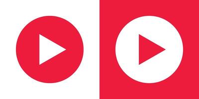 Play button icon vector