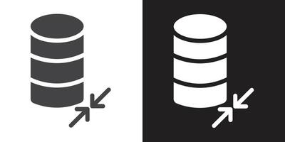 Shrink database icon vector