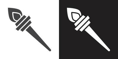 Torch flame icon vector