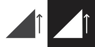 Uphill icon set collection vector