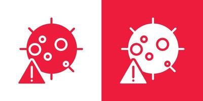 Virus Warning Alert icon vector