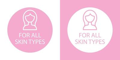 for all skin types icon vector