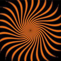 Psychedelic halloween spiral pattern, illusion vector