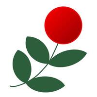 cherry and green leaf ,greeting card,pattern or ornament vector