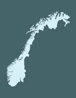 Blue color Norway map with shadow on dark background illustration vector