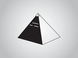 Pyramid of Giza in Egypt illustration using black color lines on white background vector