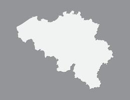 White Belgium map using single border line on dark background illustration vector