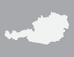 White Austria map using single border line on dark background illustration vector
