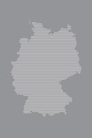 Germany map using white straight lines pattern on black background illustration vector
