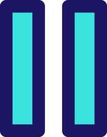 pause icon line application software set vector