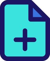 file plus icon line application software set vector