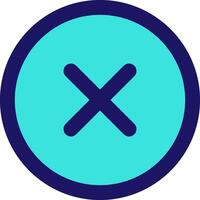 x circle icon line application software set vector