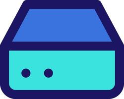 hard drive icon line application software set vector
