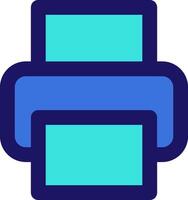 printer print icon line application software set vector